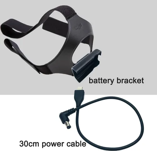 Vista 4 de JCHPINE FPV Goggles V2 Soporte de batería y cable de alimentación compatible con DJI FPV Combo Goggles V2 Batería Recarga Cable Accesorios