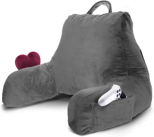 Vista 57 de Nestl Almohada de lectura para niños y adolescentes con espuma viscoelástica triturada, almohadas de respaldo para leer, ver y jugar, uso