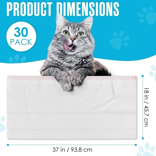 Vista 2 de Houseables Bolsas de arena para gatos, forros de caja de arena, bolsas de caja de arena, bolsas de caja de arena, paquete de 30, para bandeja
