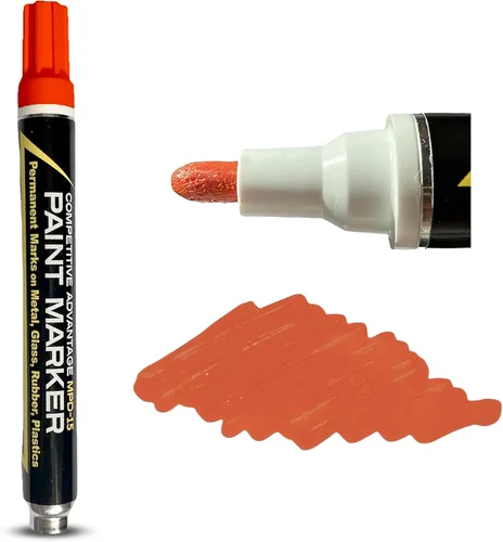 Vista 8 de Marcadores de Pintura Esmaltada Competitive Advantage MPD-15 NEGRO - 1 Paquete Marcas Permanentes en Metal, Vidrio, Goma, Plástico y más