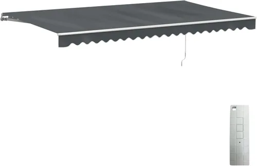 Vista 96 de Toldo Aleko retráctil, motorizado, para patio Gris