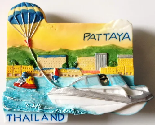 Vista 5 de WitnyStore Tiny Laem Phromthep Cape en Phuket, Tailandia Sudeste de Asia Atracciones turísticas Resina Imán de refrigerador Recuerdo del viajero 3D