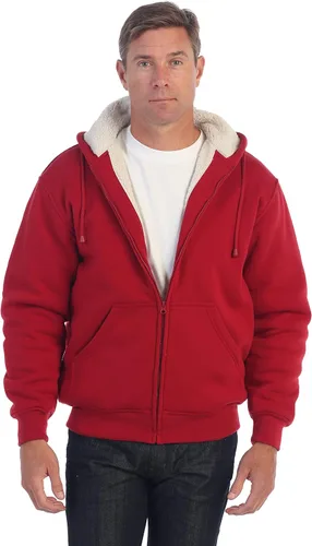 Vista 7 de Gioberti Chaqueta con capucha de forro polar suave y pesado para hombre Negro