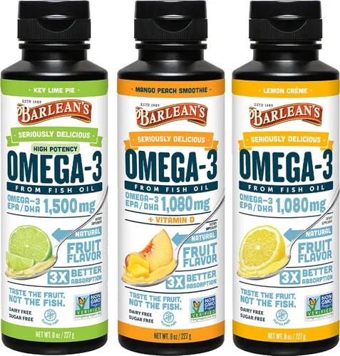 Vista 15 de Barlean's Aceite de pescado Omega-3 de sorbete de cítricos, 1500 mg de EPA