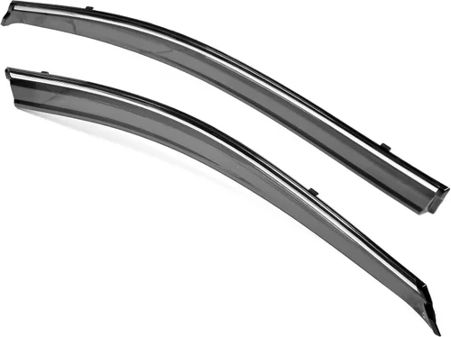 Vista 5 de IKON MOTORSPORTS - Visera de ventana compatible con Nissan Altima 2013-2018, policarbonato teñido ahumado y semitransparente con ribete cromado