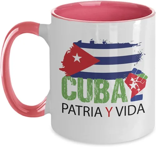 Vista 3 de Cafecito de Cuba Taza de café - Cuba Patria y Vida - Orgullo Cubano - Soy Cuba