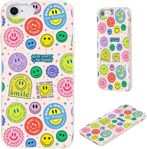 Vista 23 de Funda protectora completa delgada y suave de TPU transparente para iPhone SE 2022/2020, iPhone 8/7/6S/6 - Diseño de música divertida guitarra