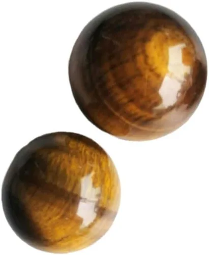 Vista 4 de Bola esférica de cristal curativo de ojo de tigre natural para reiki equilibrio, meditación, decoración del hogar y la oficina
