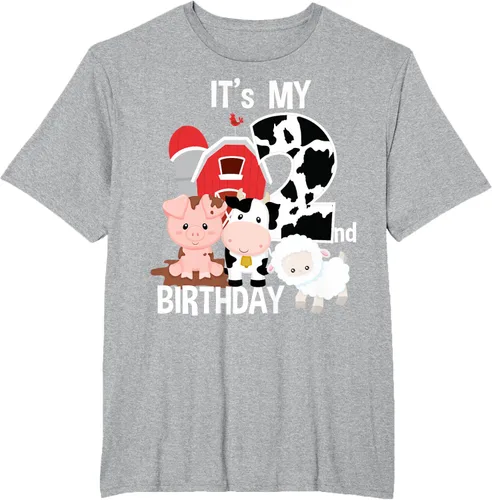 Vista 77 de Camiseta para fiesta de 2 años con texto en inglés "It's My 2nd Birthday", Negro