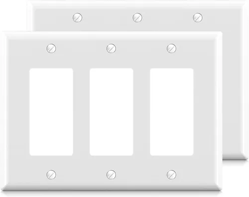 Vista 15 de ELEGRP Placa de pared decorativa para receptáculo, cubiertas decorativas de 1 gang de tamaño mediano, placas frontales de policarbonato irrompibles