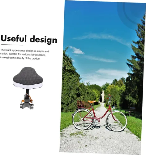 Vista 7 de Cómodo asiento de bicicleta para bicicletas de montaña Asiento de bicicleta montado delantero con cojín Color de liberación rápida