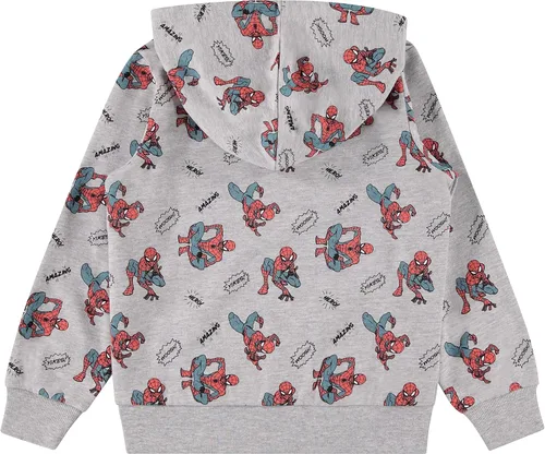 Vista 2 de Marvel Sudadera con capucha de Spiderman para niños pequeños - Spiderman, Ironman, Capitán América y Hulk para niños pequeños con cremallera y cómics