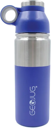 Vista 10 de Brentwood GeoJug - Botella de agua de acero inoxidable aislada al vacío, boca ancha con tapa sin BPA