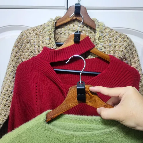 Vista 3 de 150 ganchos de conector para colgar ropa, clips extensores de percha, ganchos en cascada para colgar ganchos de conexión en cascada de alta