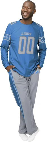 Vista 4 de FOCO NFL mens Nfl Team Logo Gameday Ready Jersey Pajama Set