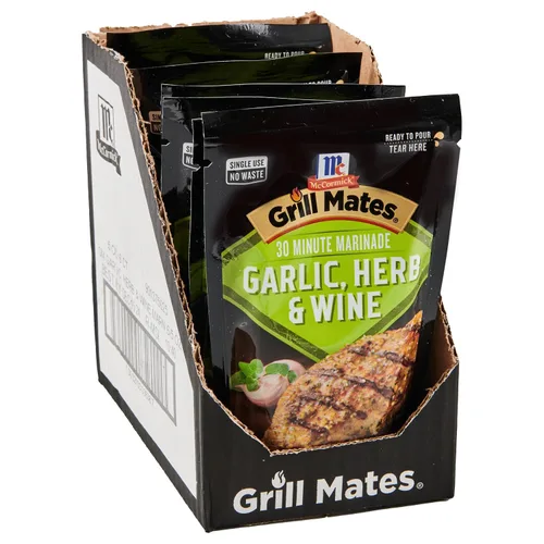 Vista 9 de McCormick Grill Mates Adobo de 30 minutos de ajo, hierbas y vino, 5 oz