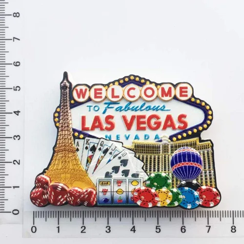 Vista 5 de 3D Famoso Casino Las Vegas Nevada USA Nevera Imán Recuerdo Regalo, Decoración del Hogar y Cocina Pegatina Magnética Las Vegas USA Refrigerador Imán