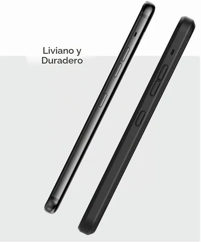 Vista 4 de ENCASED Armadura delgada para LG G8 ThinQ caso (ajuste delgado) cubierta de agarre flexible - negro