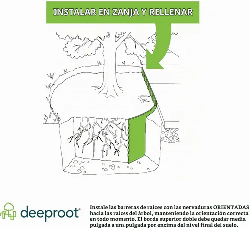 Vista 9 de Barrera de raíz de árbol, 24 x 18 pulgadas, paquete de 26 paneles