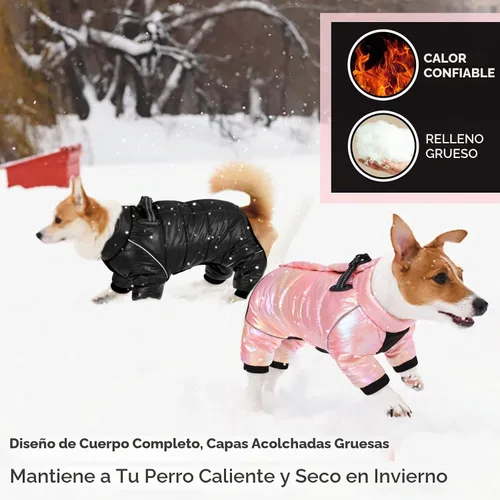 Vista 6 de AOFITEE - Abrigo para perros, impermeable para invierno, cálido traje completo para perros, abrigo de invierno para perros pequeños, chaqueta