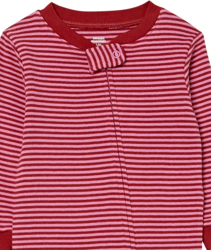 Vista 3 de Tienda Essentials Toddlers and Baby Girls' Snug-Fit Cotton Footed Sleeper Pajamas, Multipacks