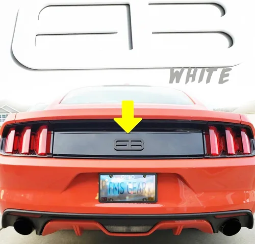 Vista 14 de Emblema EB trasero personalizado de 1 pieza compatible con Mustang Eco Ecoboost insignia logotipo (azul oscuro)