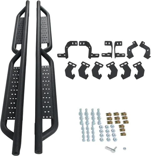 Vista 3 de Estribos mejorados, barras Nerf de escalón lateral compatibles con Ram 1500 2009-2018, Ram 1500 Classic Crew Cab 2019-2024