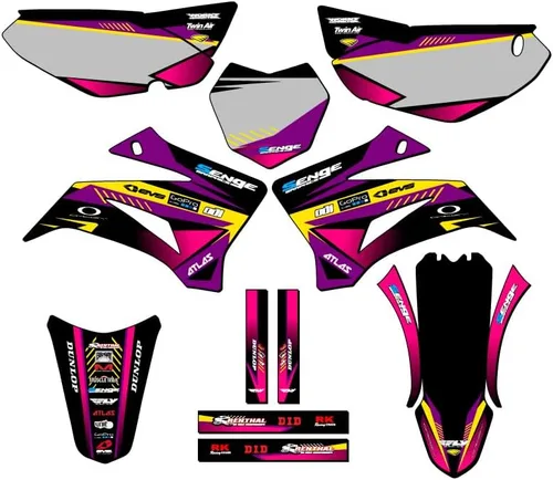 Vista 8 de TTR 125 SURGE 2008-2025 Kit de base gráfica Senge negro compatible con Yamaha
