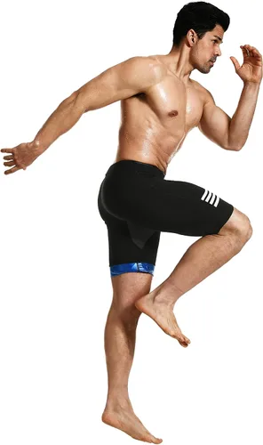 Vista 5 de Pantalones deportivos de sauna para hombre, pantalones de compresión, leggings atléticos, traje de sauna para entrenamiento