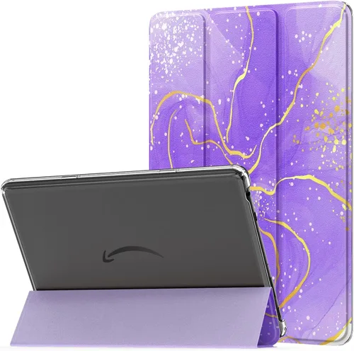 Vista 10 de MoKo Funda para tablet Kindle Fire HD 10 de 13ª generación 2023, color azul A-Azul marino