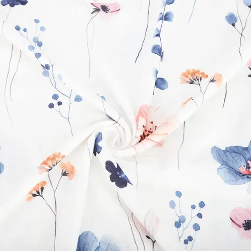 Vista 7 de Camisetas de otoño con estampado floral para mujer con ribete de encaje de ganchillo cuello en V estilo casual sueltas sin botones