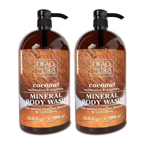 Vista 20 de Dead Sea Collection Gel de baño Almond Vanilla para mujeres y hombres, con minerales puros del mar muerto y aceite de almendras dulces, limpia e