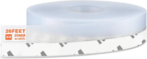 Vista 8 de MIKOSI cinta de sellado de silicona de 26 pies, cinta adhesiva para puertas, ventanas, huecos de duchas