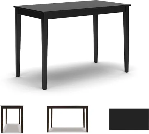 Vista 8 de Signature Design by Ashley Kimonte - Mesa rectangular de comedor, color negro