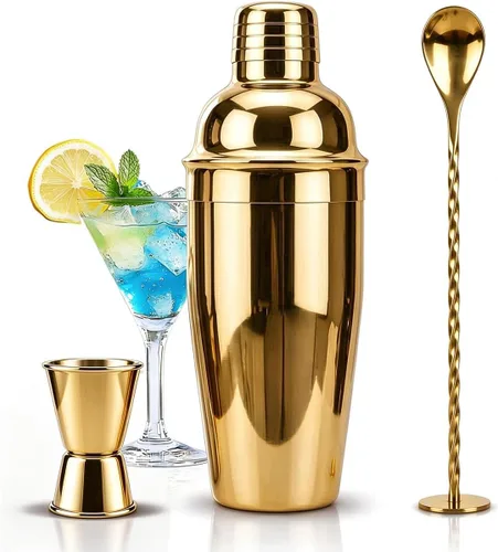 Vista 11 de Coctelera coctelera de 24 onzas, coctelera de Martini Plateado
