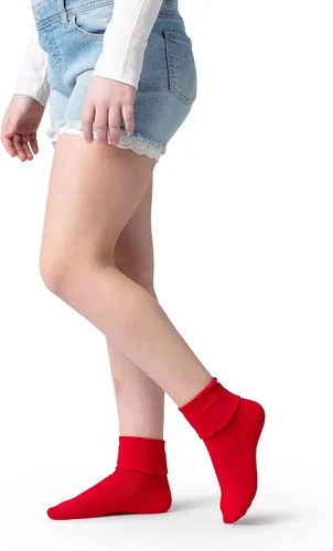 Vista 3 de Silky Toes Calcetines sin costuras de bambú para niñas, 3 o 6 unidades, para uniforme escolar