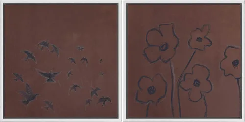 Vista 116 de SIGNFORD Impresión en Lienzo Enmarcado Arte de Pared Art Nouveau Lago de Cisnes Elegantes Ilustraciones de Aves Acuáticas Moderno Boho Naturaleza