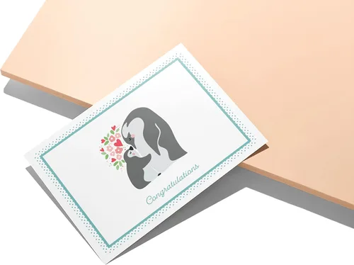 Vista 8 de Twigs Papel – Surtido de tarjetas de felicitación para baby shower en blanco con sobres, tarjetas de felicitación para niños y niñas, tarjetas