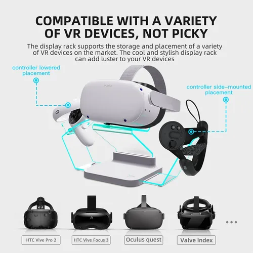 Vista 6 de Joso Base de carga con luz LED para Oculus Quest 2, estación de carga con 2 baterías recargables para accesorios Meta Oculus Quest 2, correa Elite