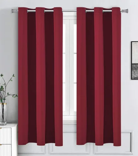 Vista 26 de WPM - Cortinas opacas de triple tejido, para oscurecer la habitación, 2 paneles para sala de estar, color beige, con aislamiento térmico y ojales