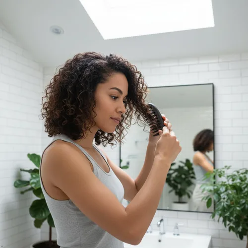 Vista 5 de Louise Maelys - Peine de dientes anchos de sándalo negro para cabello rizado Black Sandalwood Wide Tooth Comb For Detangling Curly, Thick Or Wavy