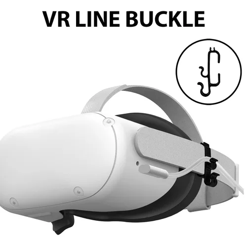 Vista 2 de Geekria VR Power Bank Organizer Compatible with Meta Quest 32 Pro, VR Link Cable Clips, Virtual Reality Game Accessories