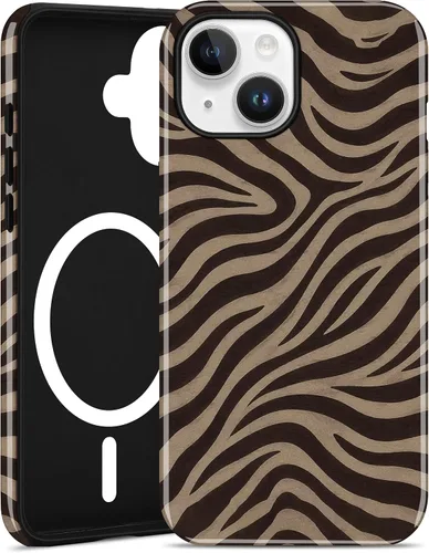 Vista 43 de Jusy Funda magnética Zebra para iPhone XR, color negro