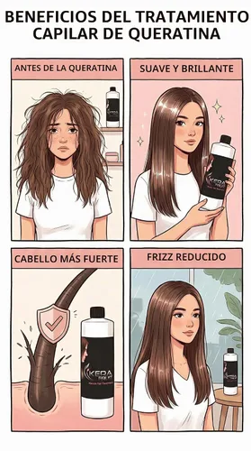 Vista 4 de Kera Fruit Tratamiento de queratina de 32 oz (30.4 fl oz) - Cirugía profesional del cabello para alisado extremo y control del encrespamiento
