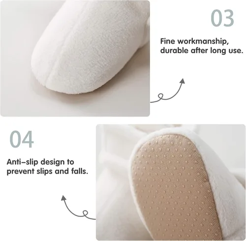 Vista 6 de pureborn Botines de invierno para bebé, de forro polar, antideslizantes, para cuna