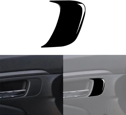 Vista 16 de 4 calcomanías para auto con diseño de pilar en el interior del espejo retrovisor compatible con Ridgeline 2017 2018 2019 2020/Passport