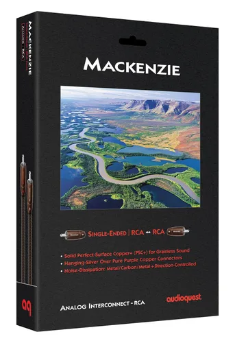 Vista 2 de AudioQuest Mackenzie - Cable de audio RCA de 1.6 ft, color negro (RCA, RCA, 1.6 ft, negro)