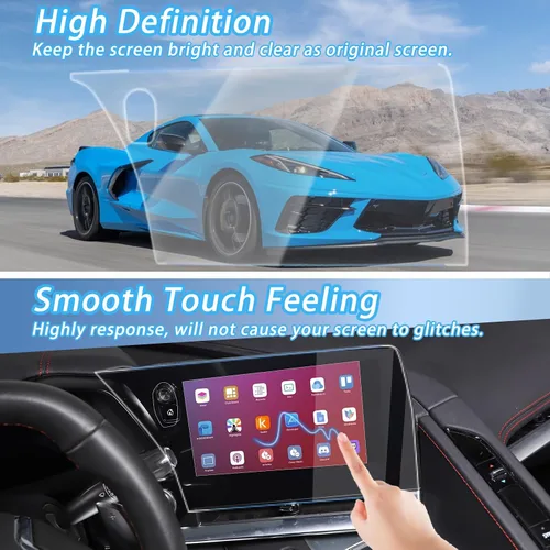 Vista 5 de Daeiclru - Protector de pantalla compatible con Chevrolet Corvette C8 2020-2023, película protectora de pantalla de navegación, película protectora