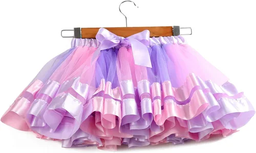 Vista 8 de Yoriko Girls Mermaid Birthday Costume Tutu Skirts Dress with Mermaid Birthday Girl Tshirt Headband Satin Sash