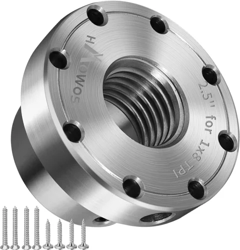 Vista 20 de Placa frontal de torno de madera de acero de 2 pulgadas, placa frontal para torno de madera, placa frontal de torno apta para husillo de 1 pulgada x